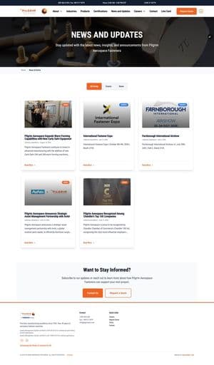 News and Updates Page