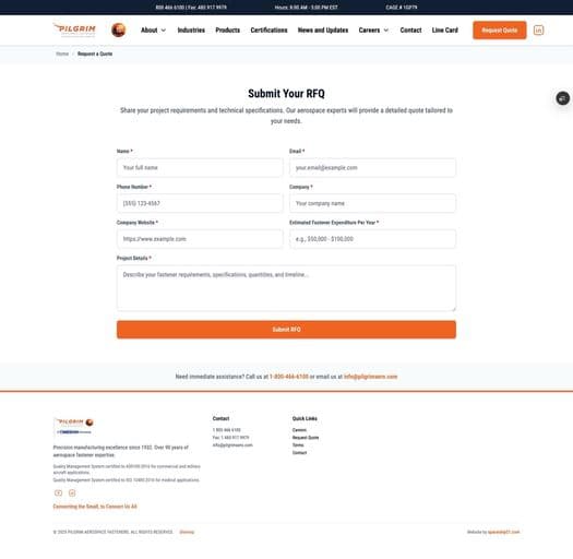 RFQ Page