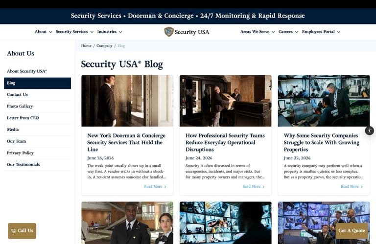 Blog page