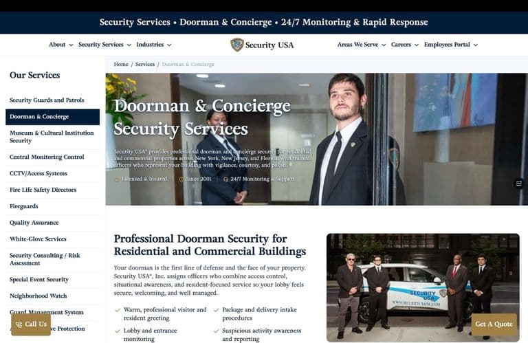 Doorman & Concierge Page