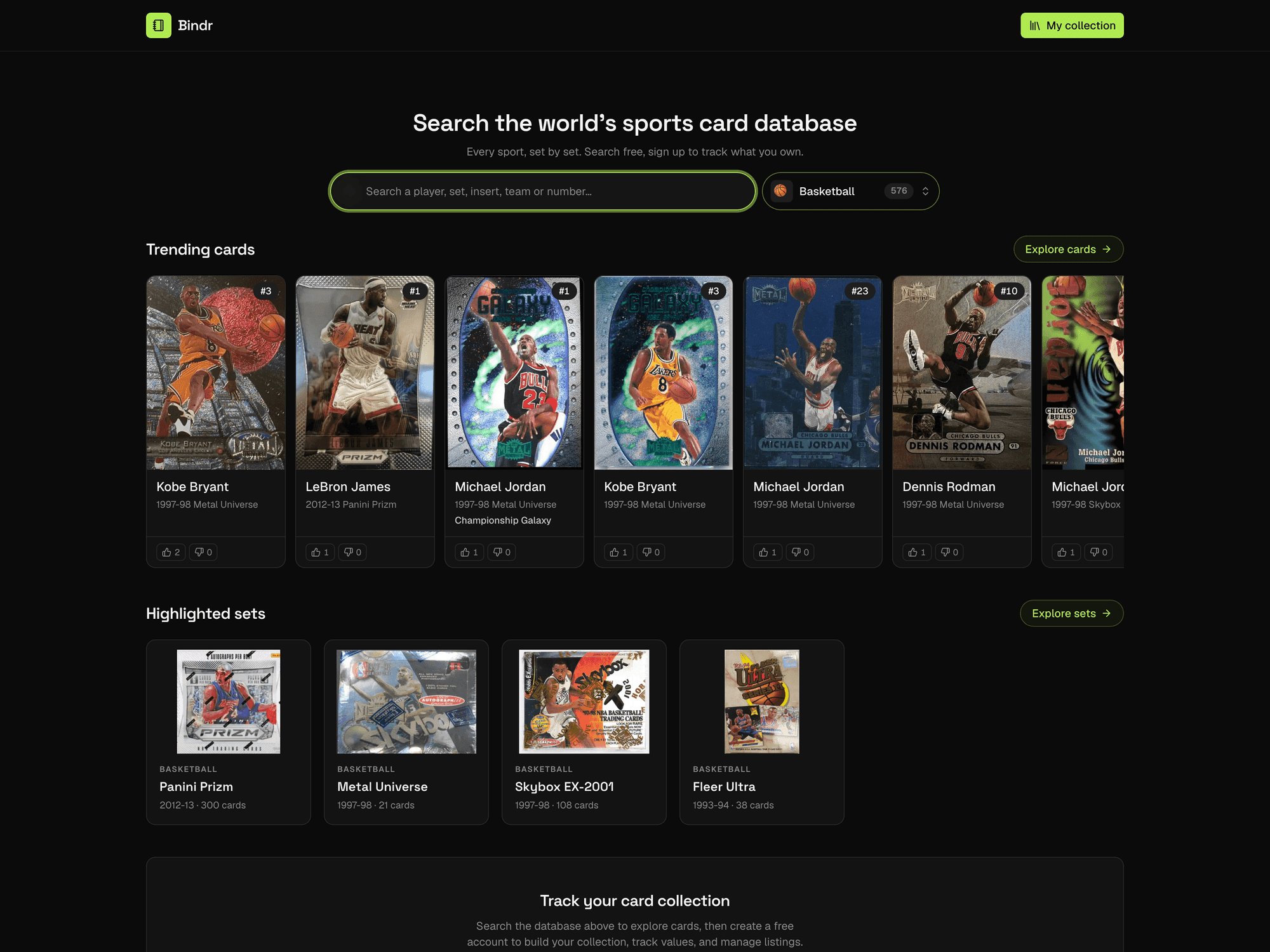 Bindr before redesign